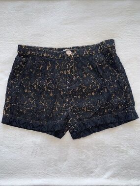 Ina Black Lace Overlay 2.5” Shorts Lined 100% Cotton Fairycore Feminine Coquette